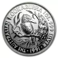 Kookaburra 1 uncja 1991 - srebrna moneta