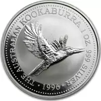 Kookaburra 1 uncja 1996 - srebrna moneta