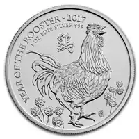 Lunar: Rok Koguta 2017 1 uncja UK - srebrna moneta