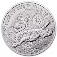 Lunar: Rok Psa 2018 1 uncja UK - srebrna moneta