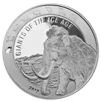 Olbrzymy epoki lodowcowej: Mamut Włochaty 1 uncja 2019 - srebrna moneta