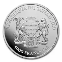 Republic of Chad - Mandala Byk 1 uncja 2020 - srebrna moneta