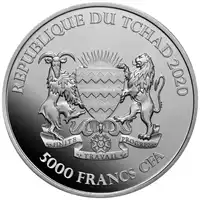 Republic of Chad - Mandala Hipopotam 1 uncja 2020 - srebrna moneta