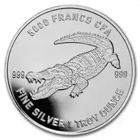 Republic of Chad - Mandala Krokodyl 1 uncja 2022 - srebrna moneta