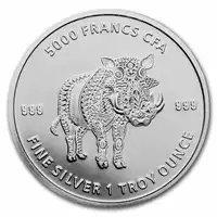 Republic of Chad - Mandala Nosorożec 1 uncja 2021 - srebrna moneta