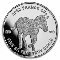 Republic of Chad - Mandala Zebra 1 uncja 2022 - srebrna moneta