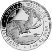 Somalijski Słoń 1 uncja 2023 - srebrna moneta