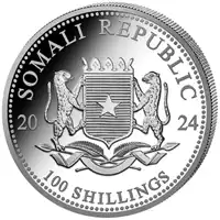 Somalijski Słoń 1 uncja 2024 - srebrna moneta