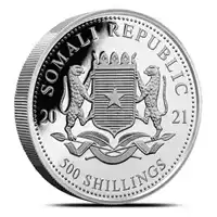 Somalijski Słoń 5 uncji 2021 - srebrna moneta