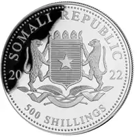 Somalijski Słoń 5 uncji 2022 - srebrna moneta