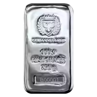 Srebrna sztabka 250 gramów Germania Mint odlewana