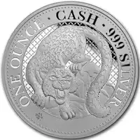 St Helena: Cash India Wildlife - The Snow Leopard 1 uncja 2024 - srebrna moneta