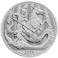 Św. Jerzy i Smok 1 uncja 2024 - srebrna moneta