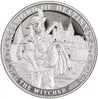 Wiedźmin: Miecz Przeznaczenia 2 uncje 2024 - srebrna moneta